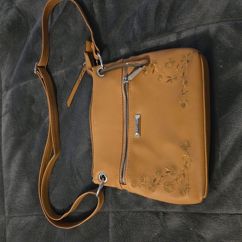 Rosetti Tan Crossbody Bag with Adjustable Strap